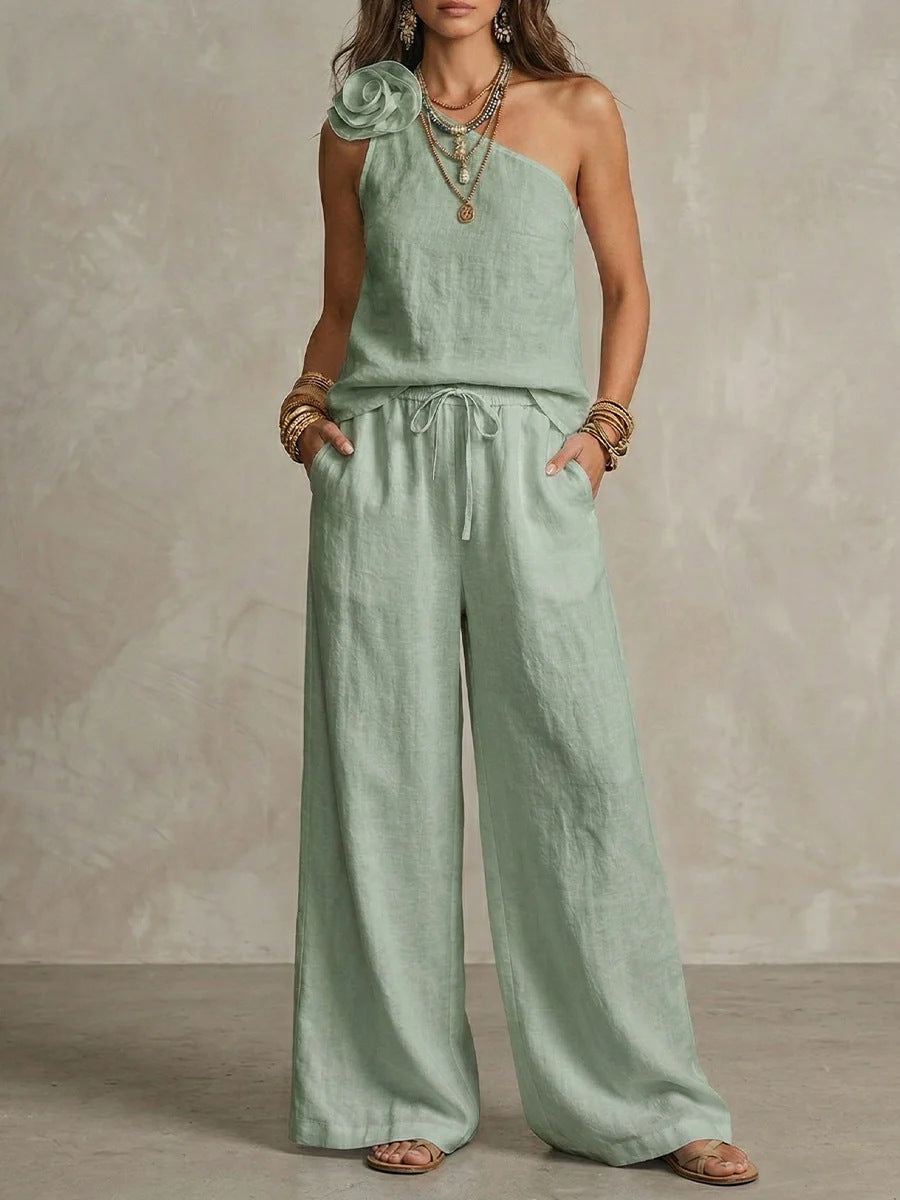 Two-Tone Sleeveless Co-ord Set