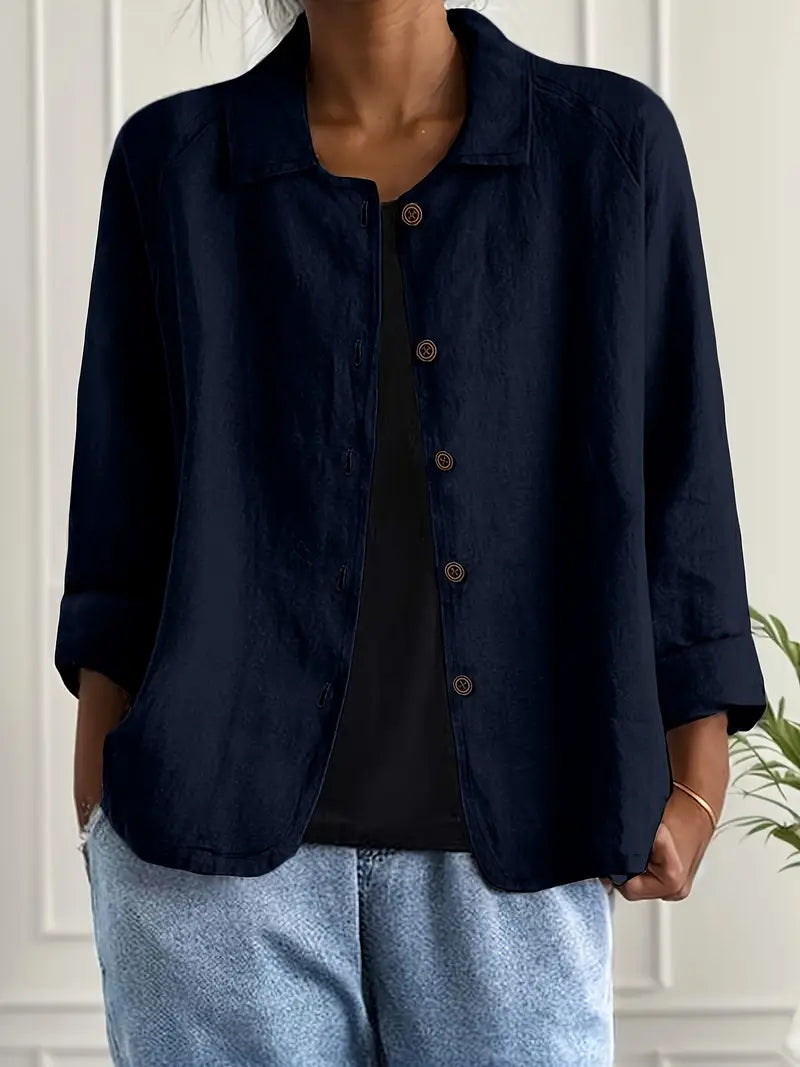 Women's lightweight jacket paired with jeans and dress