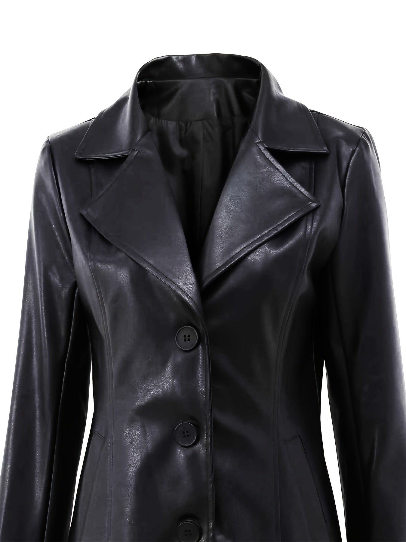 Black mid-length A-line Coat