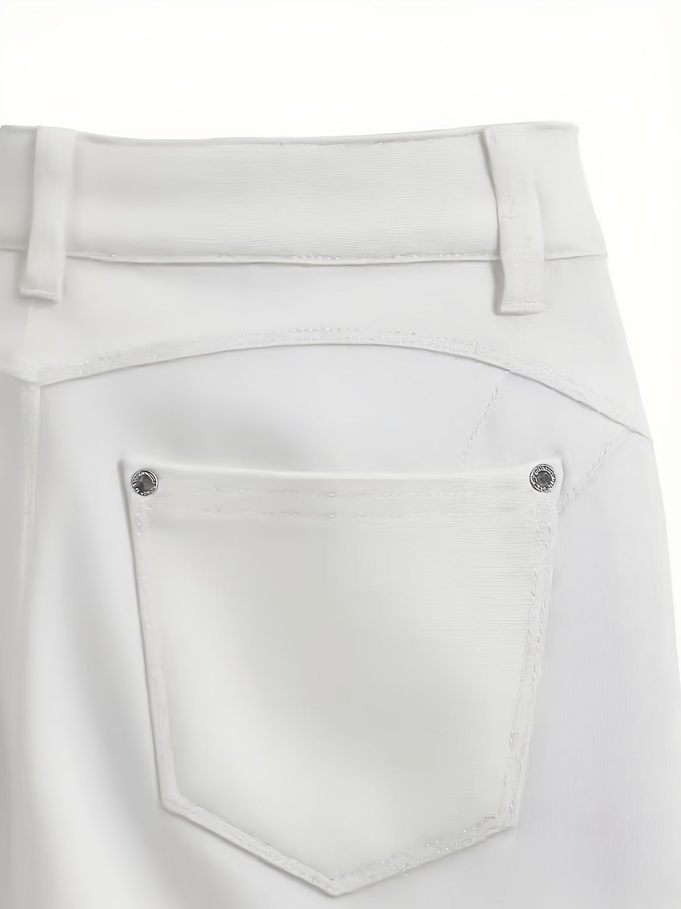 Ivory White Slim-Fit Stretch Skinny Jeans
