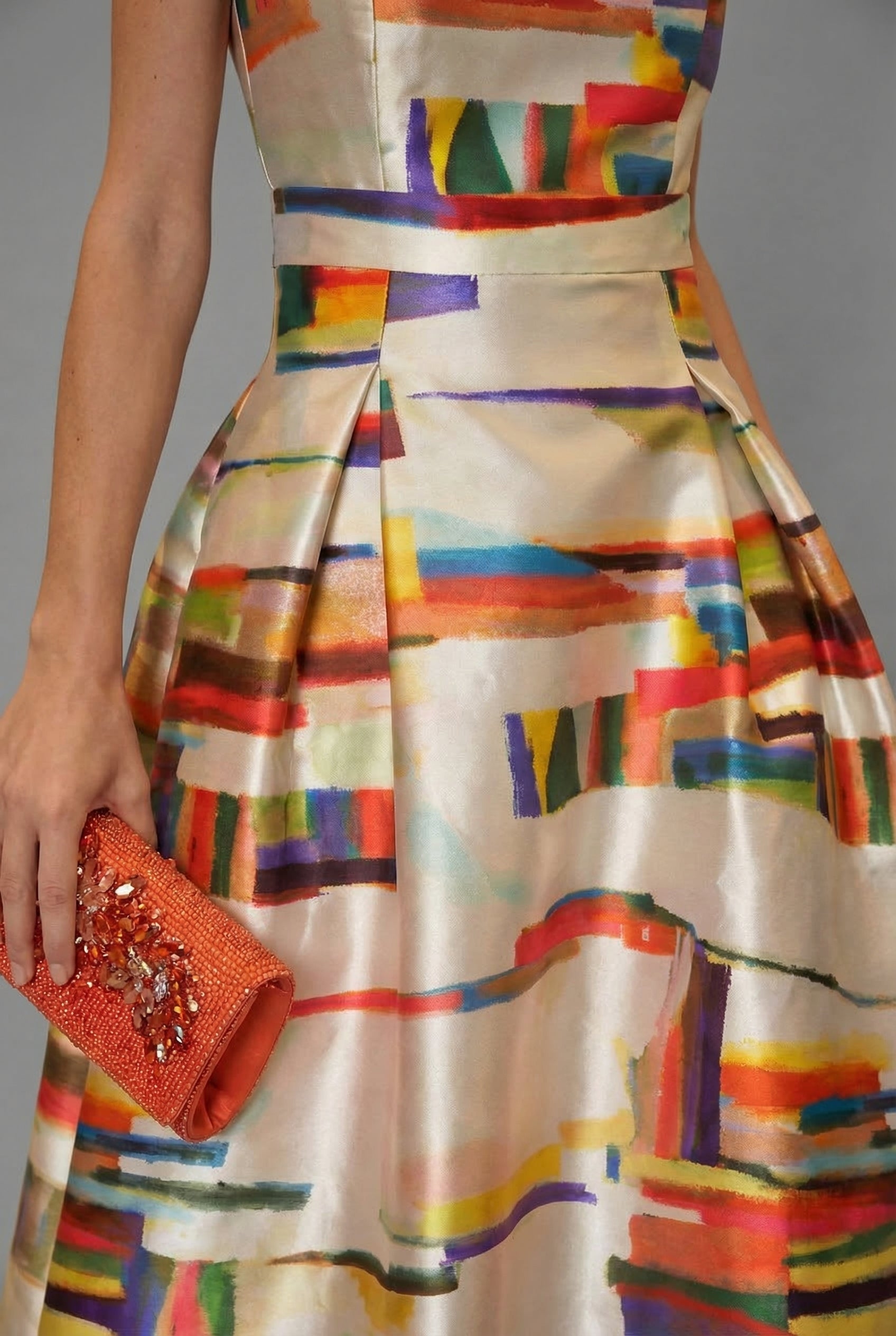 Women's Striking Geometric Print Maxi Dress