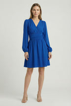 Women's pleated sleeve midi dress, third colour front view