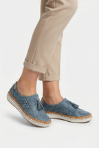 Women's breathable slip-on shoes in alternate colour, front view