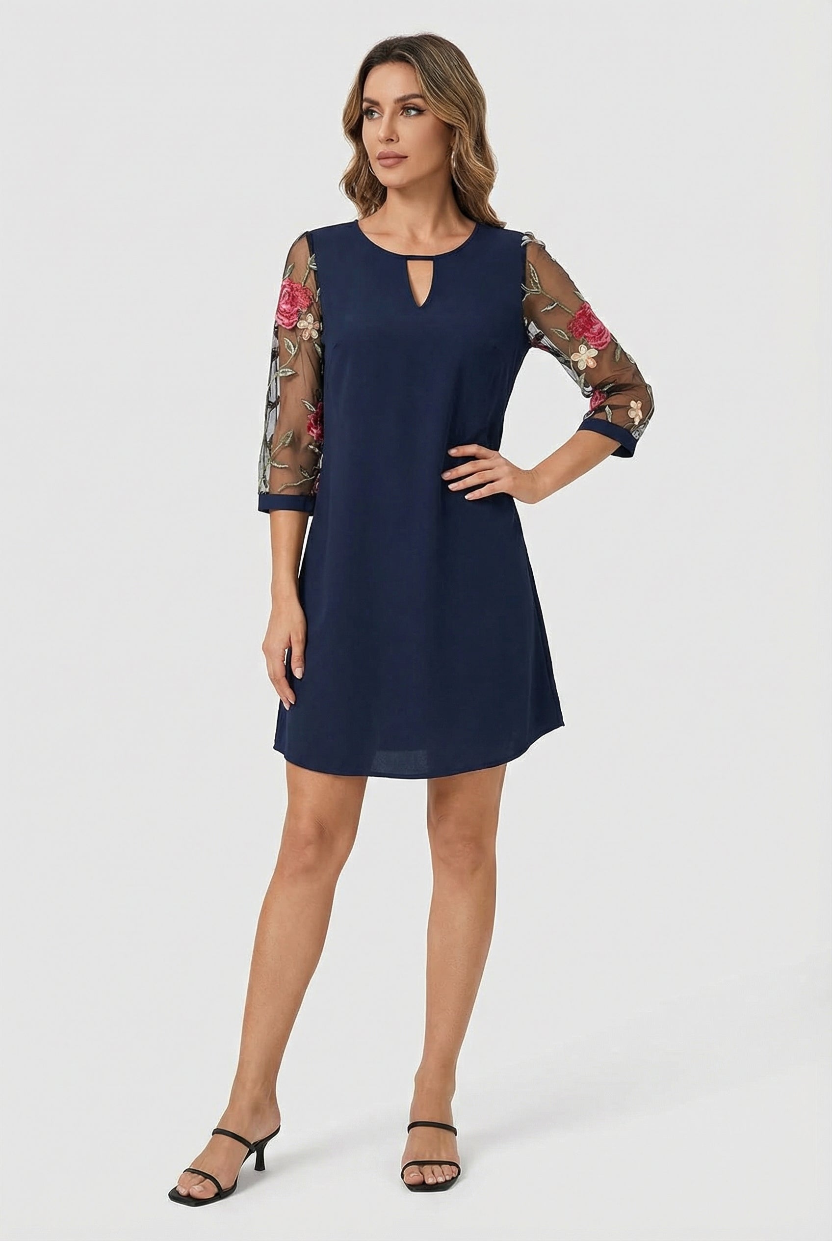 Women's Lightweight Elegant Mini Dress - Casual Summer Wear