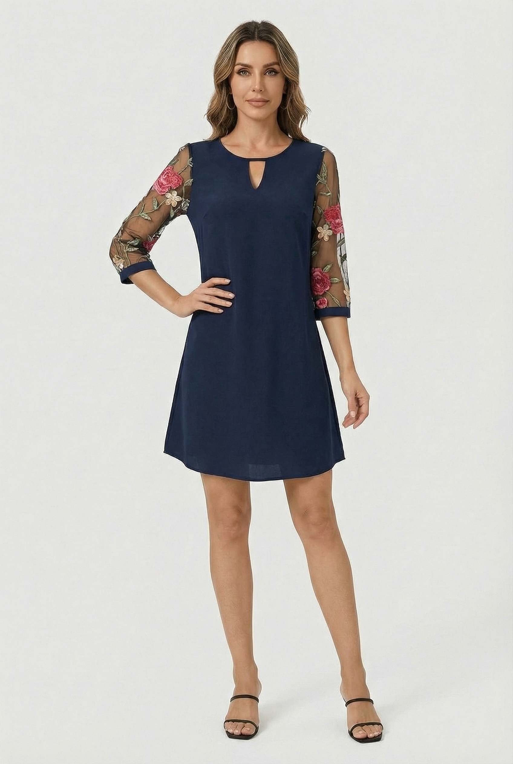 Women's Lightweight Elegant Mini Dress - Casual Summer Wear