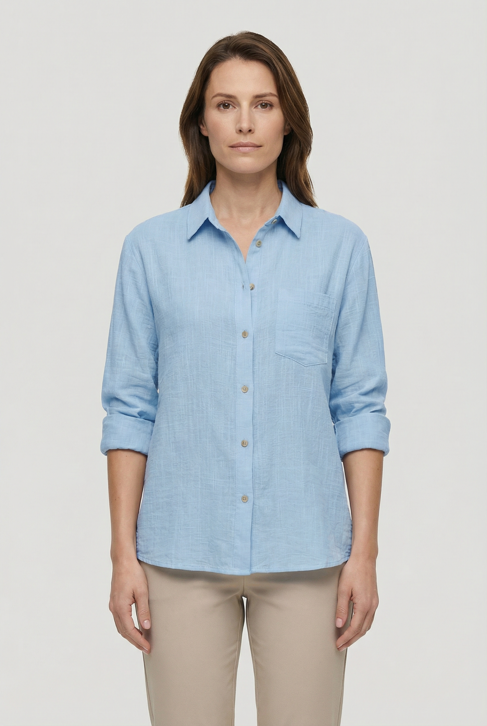 Women's cotton shirt, back view