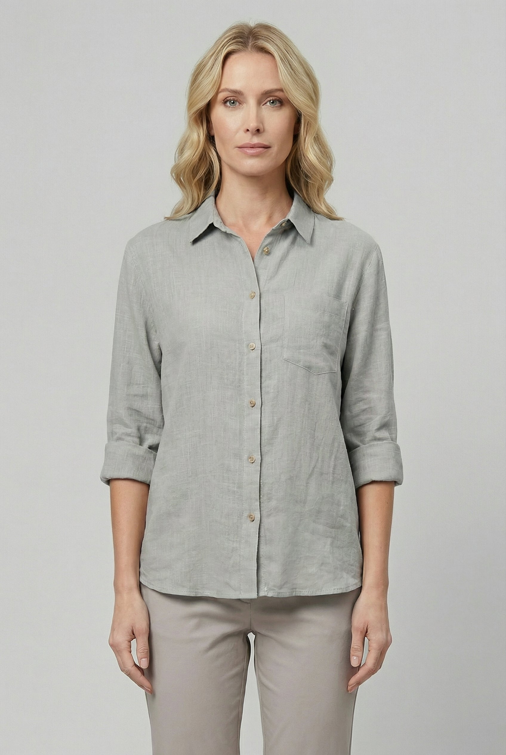 Women's cotton shirt, fabric texture close-up