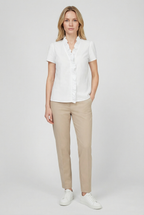 Women's lightweight blouse, close-up of neckline