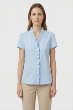 Women's lightweight blouse, fabric texture close-up
