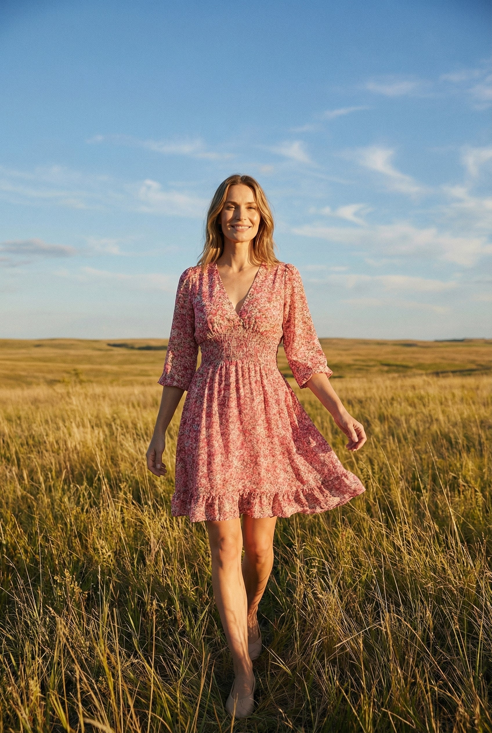 Women's Silky Flowy Summer Mini Dress