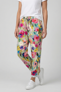 Women's casual lounge sweatpants in vibrant colour, side view