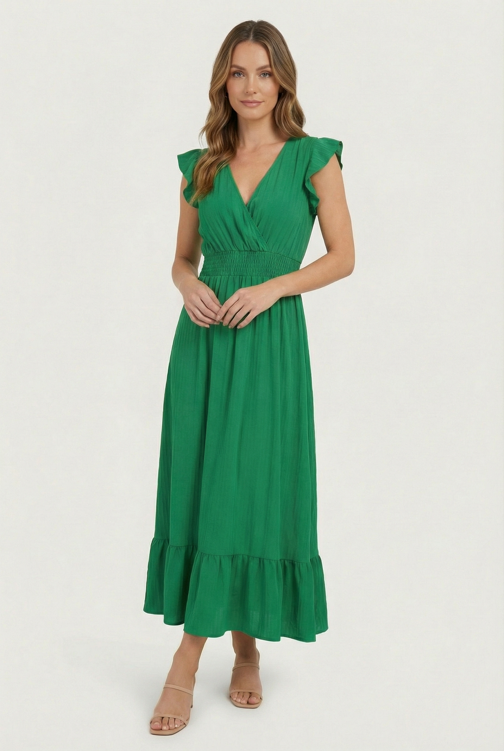 Women's breathable cotton blend maxi dress, garden occasion styling