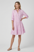 Women's lightweight striped mini dress, third colour front view