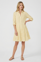 Women's striped breathable mini dress, fourth colour option full length