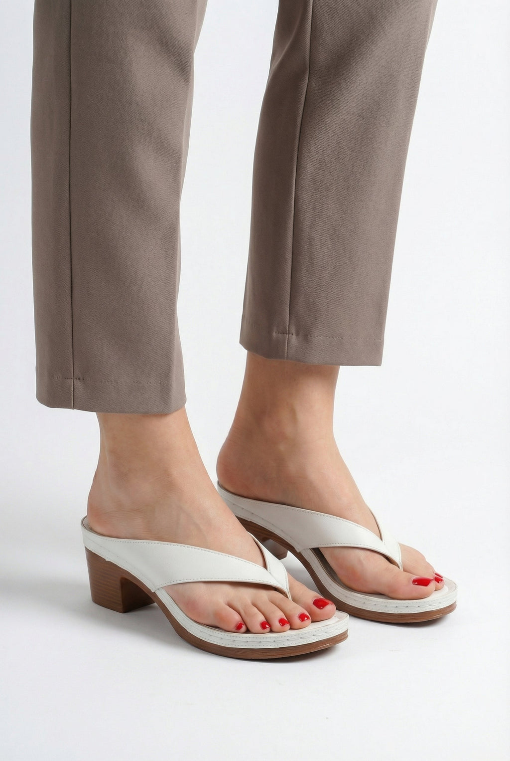 Women's casual block heel sandals, additional colour option side view