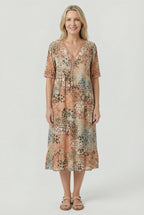 Summer Casual Midi Dress with Side Pockets – Lightweight Dress