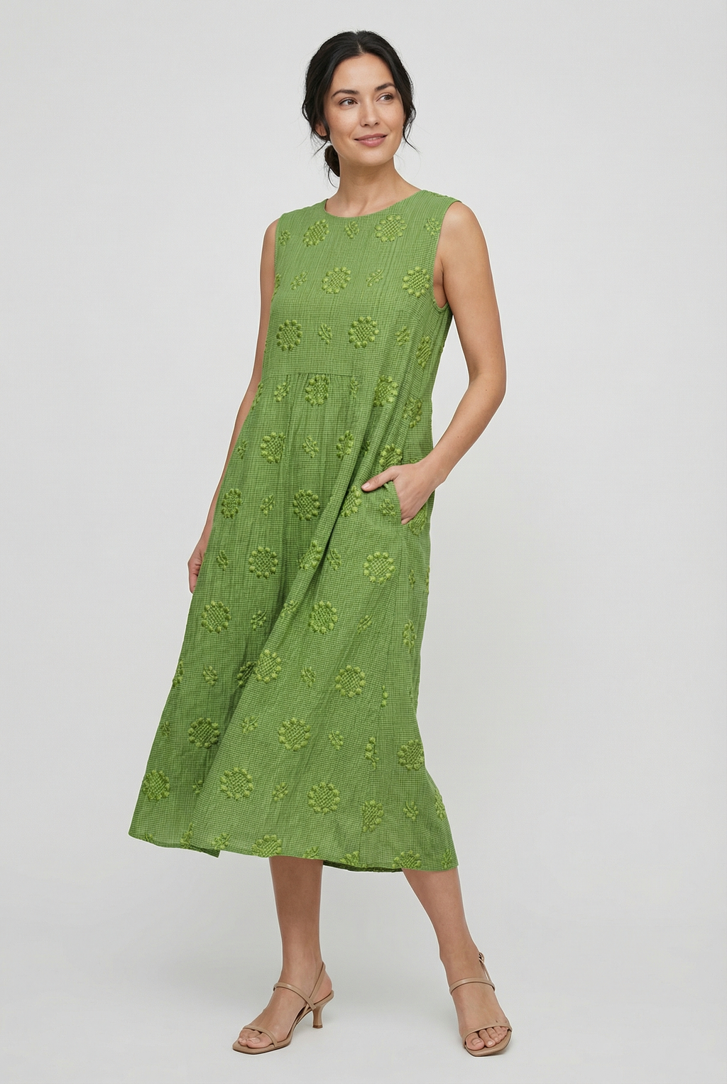 Women's Lightweight Midi Dress with Pockets