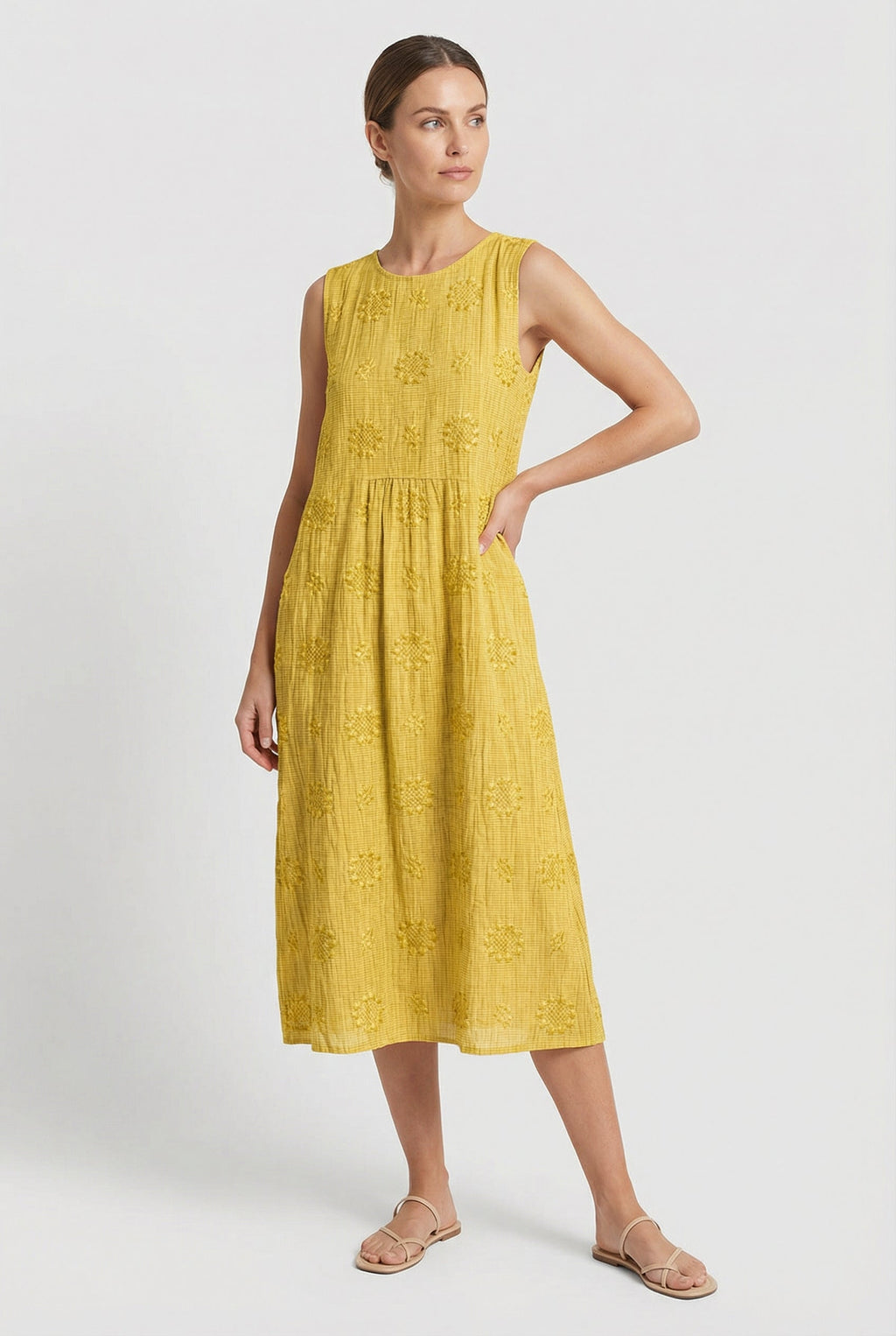 Women's Lightweight Midi Dress with Pockets