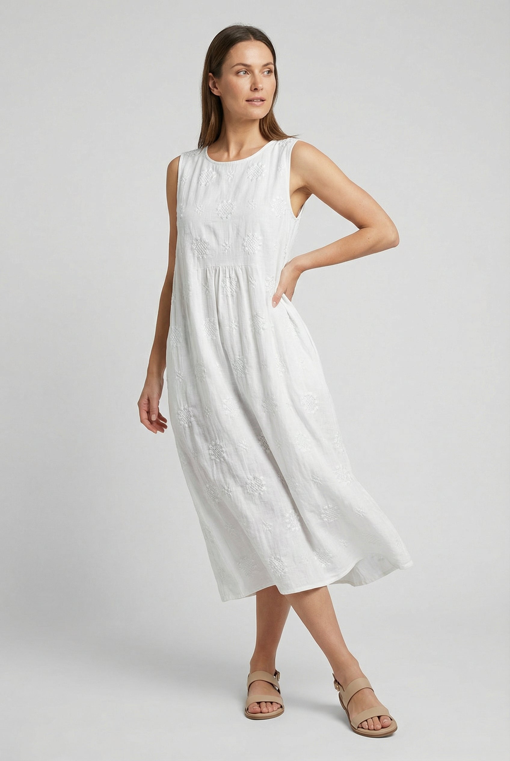 Women's Lightweight Midi Dress with Pockets