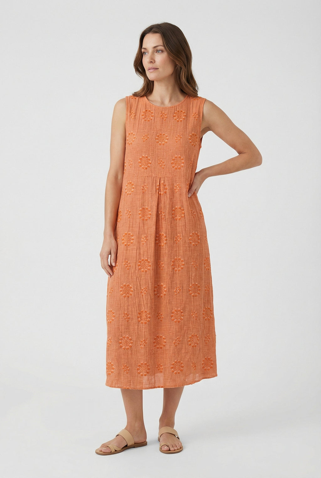 Women's Lightweight Midi Dress with Pockets