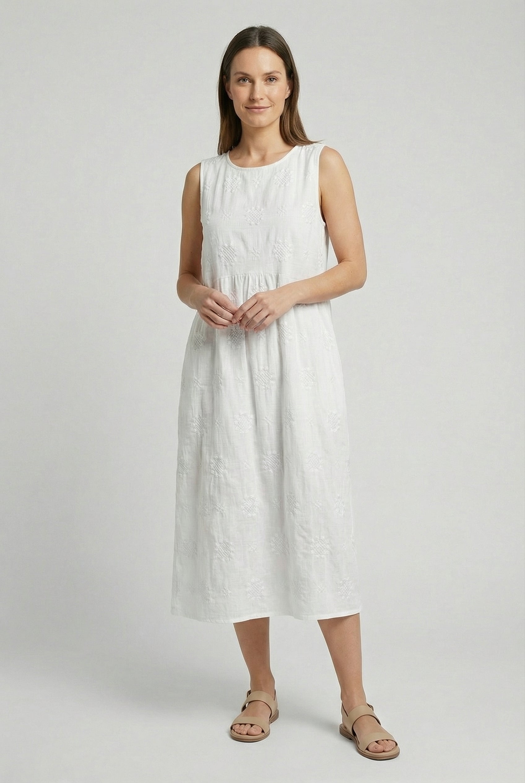 Women's Lightweight Midi Dress with Pockets