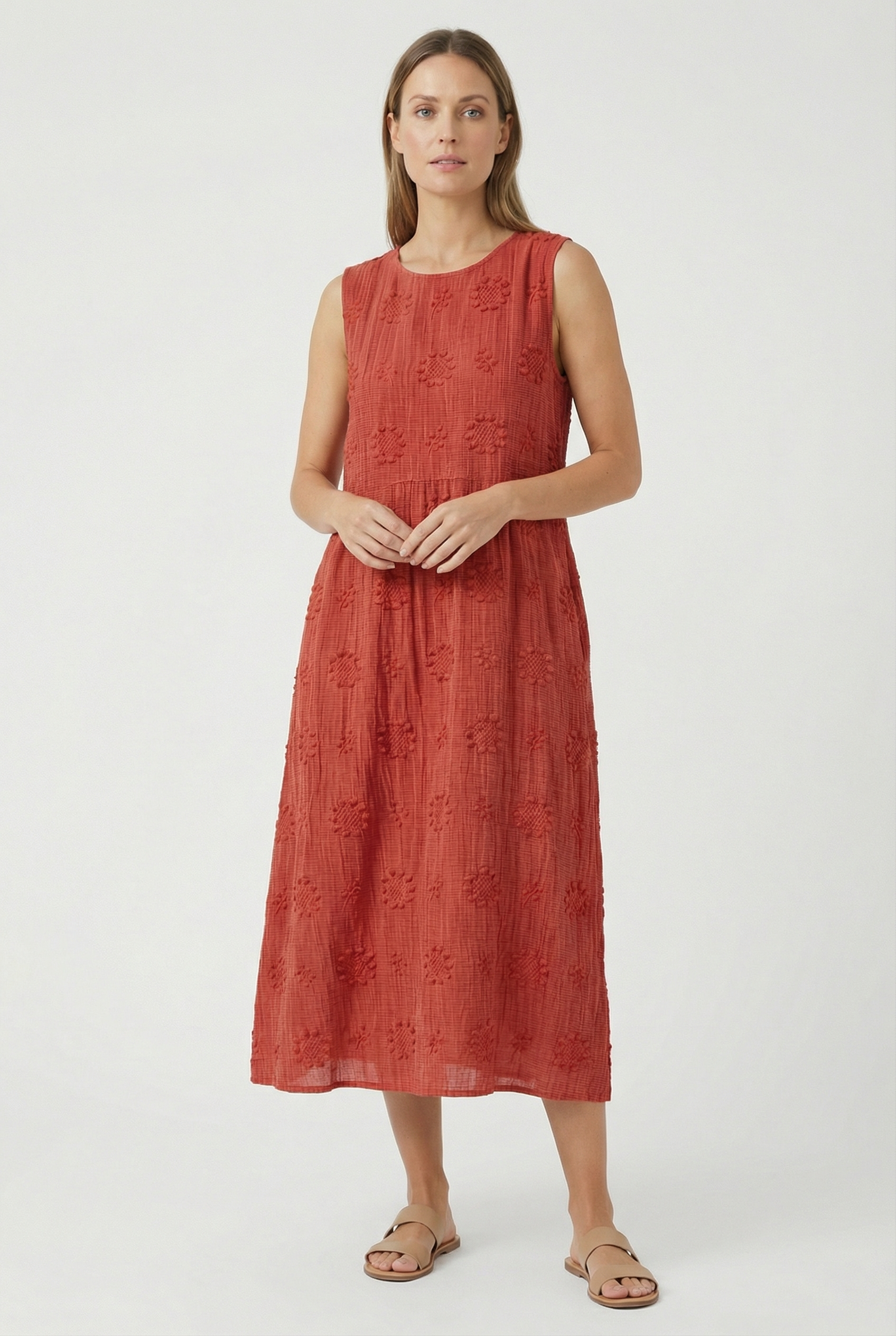 Women's Lightweight Midi Dress with Pockets