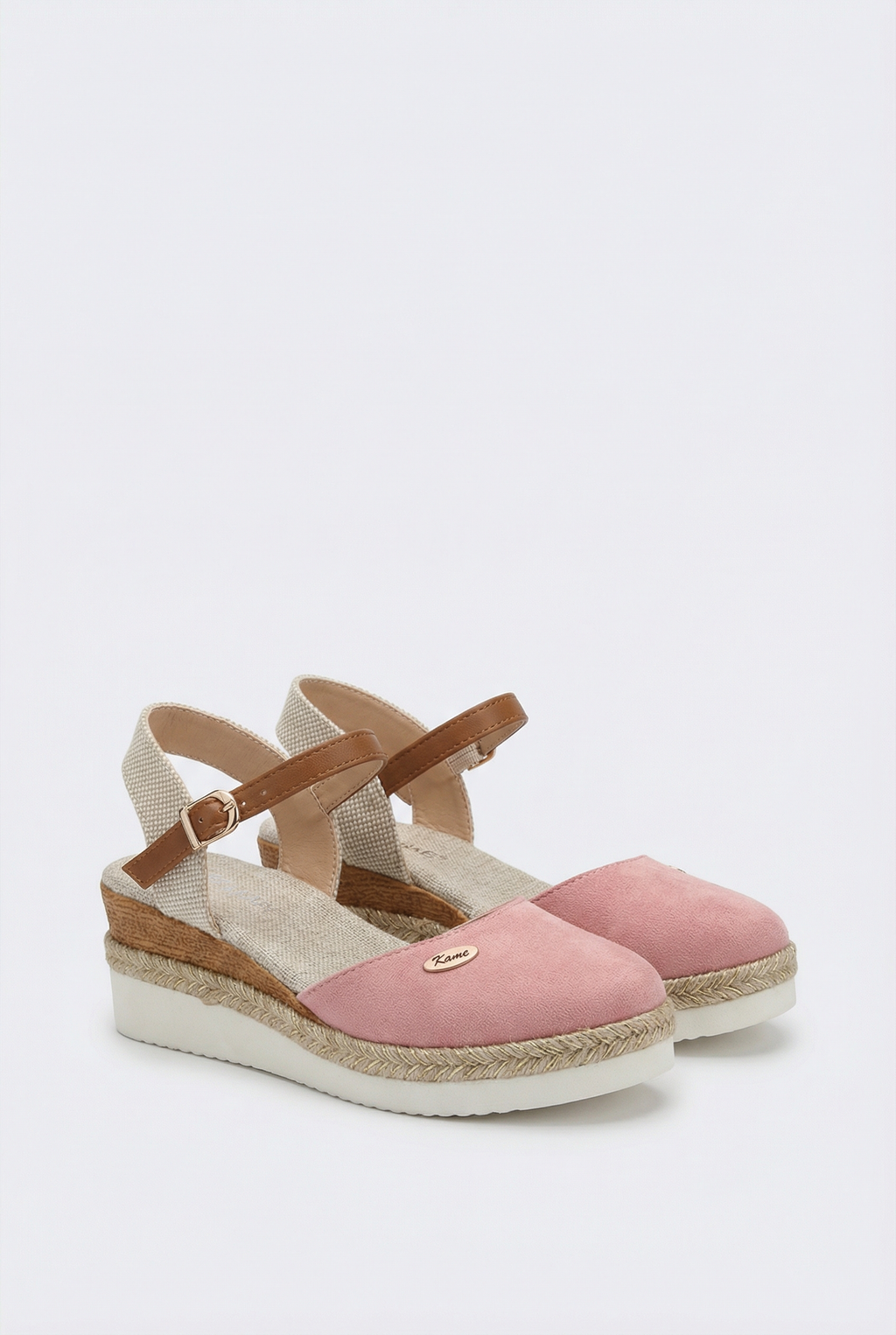 Women's closed toe espadrilles in alternate colour, front view