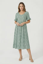 Women's relaxed summer midi dress, second colour option full length