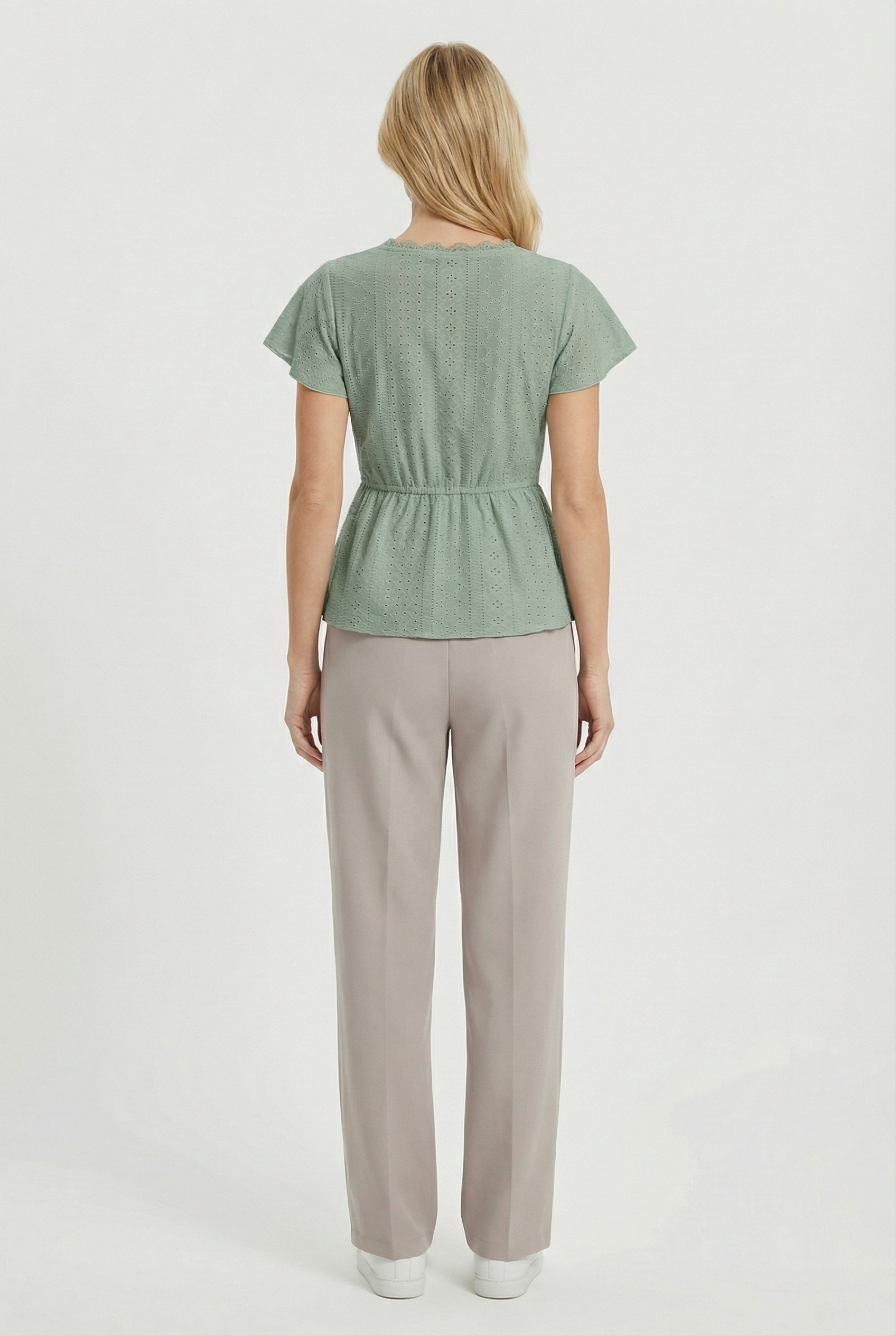 Women's Cotton Blend Lace Casual Blouse