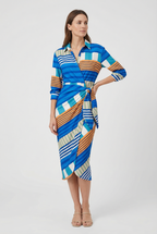 Women's ankle-length wrap dress in second colour option