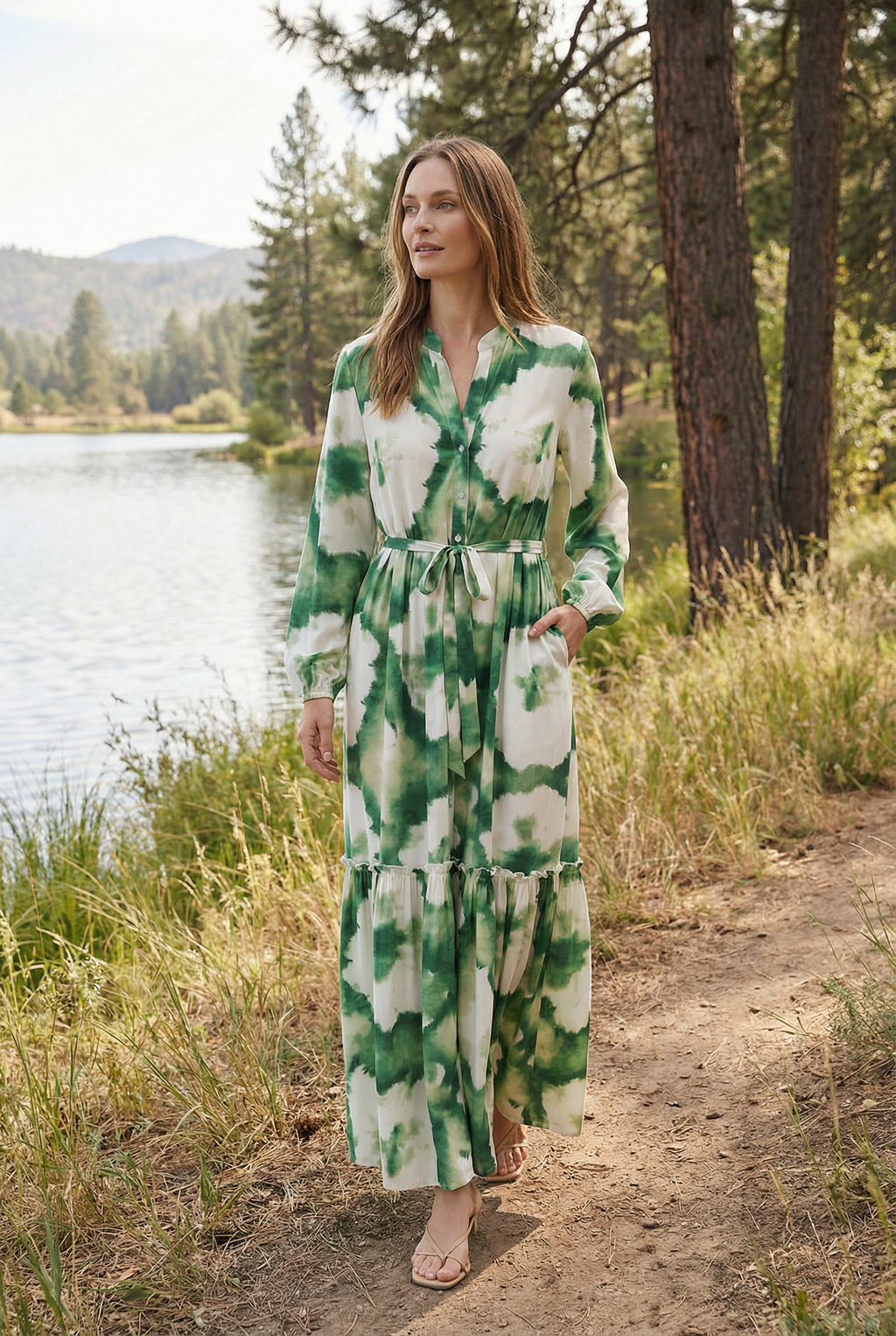 Women’s Lightweight Fabric Maxi Dress  - Casual Summer Dress