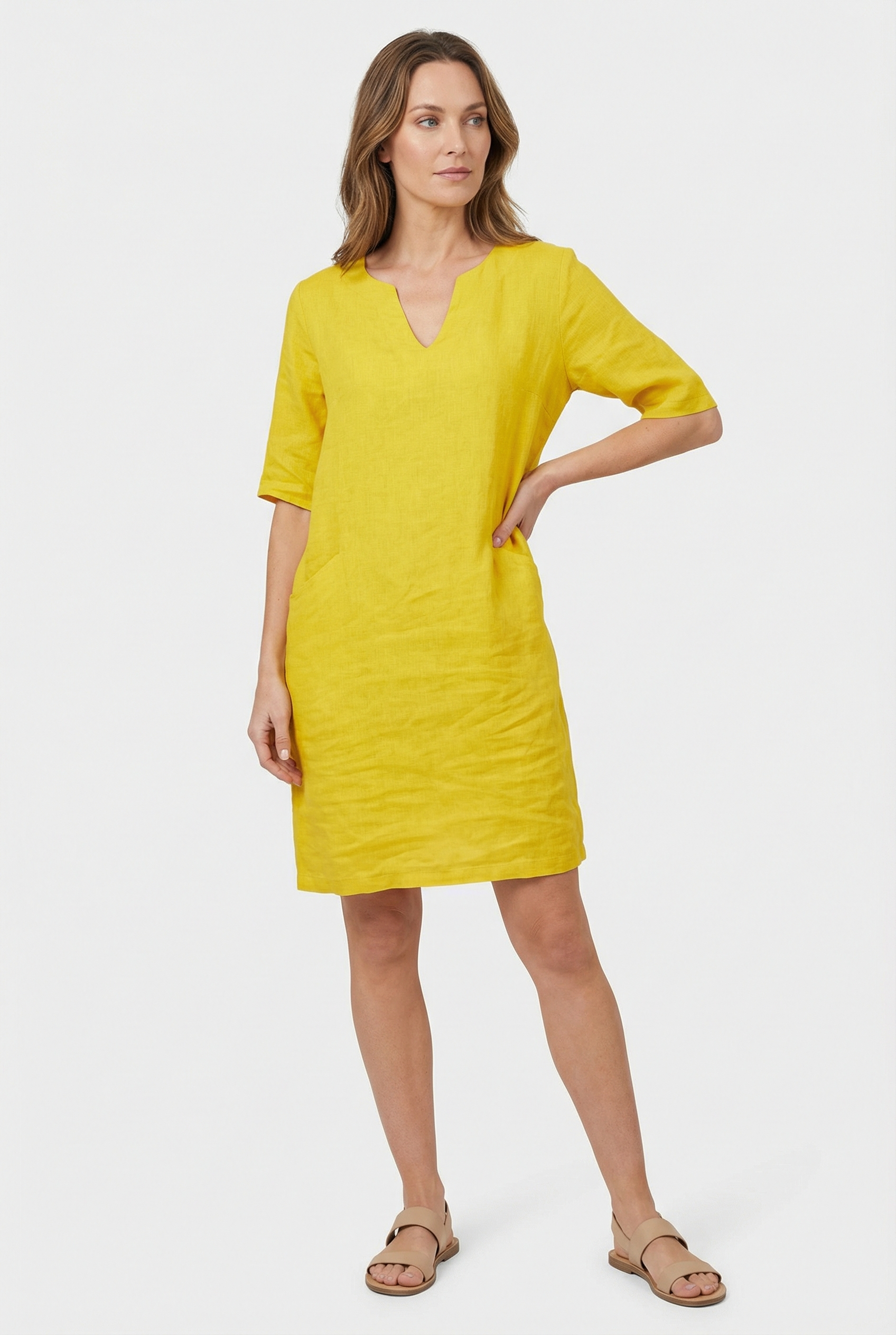 Women's Casual Linen Summer Mini Dress