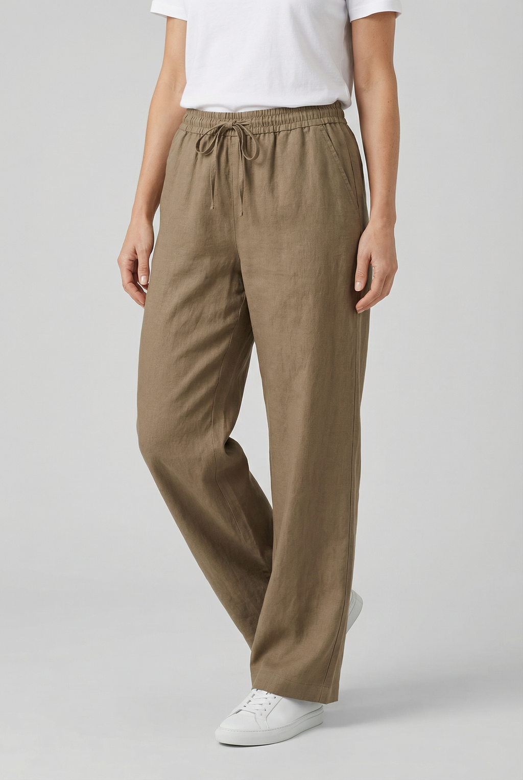 Women's linen casual trousers, additional colour option full length