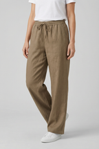 Women's linen casual trousers, additional colour option full length