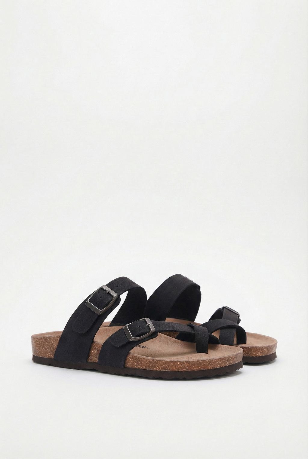 Women's suede mules in alternate colour, front view