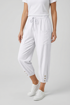 Women's comfortable cotton trousers, back view