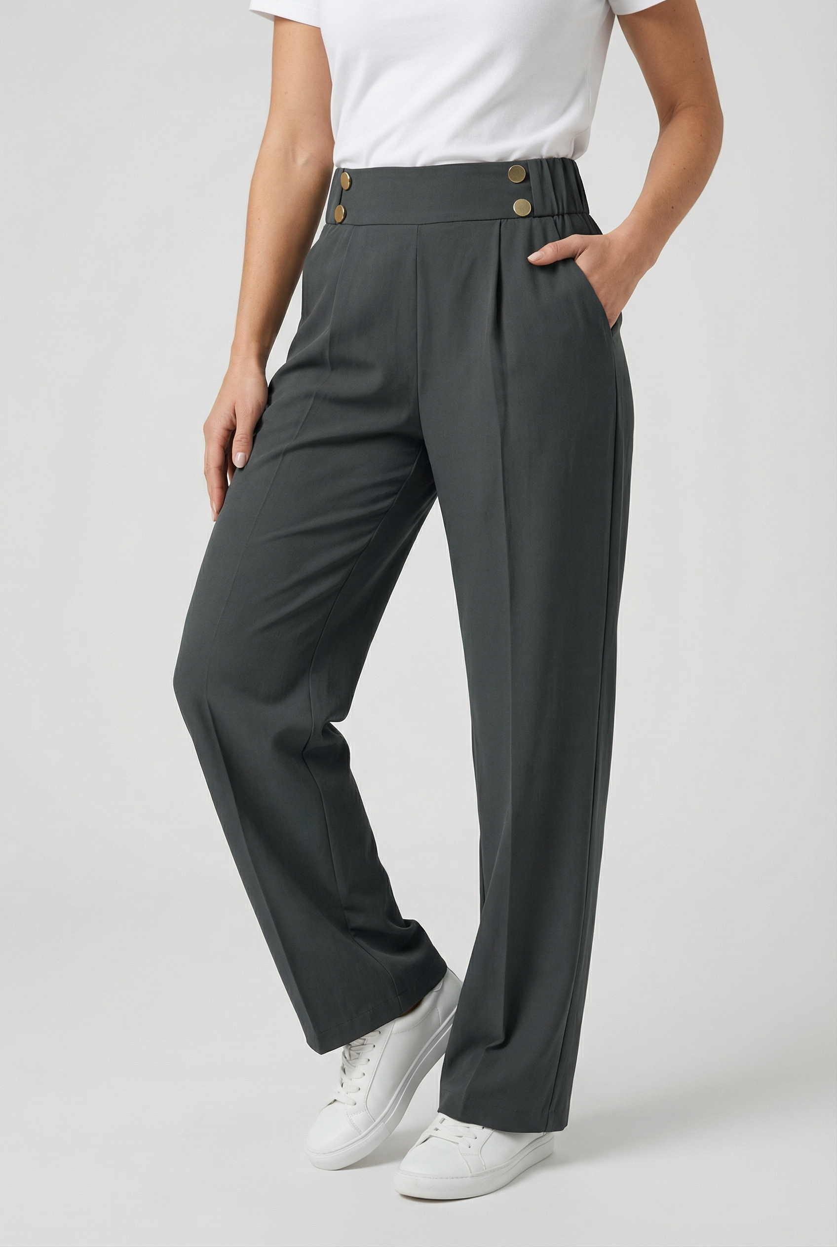 Women's Wide Leg Pants - Straight Fit