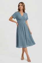 Women's cocktail dress in alternate colour, front view