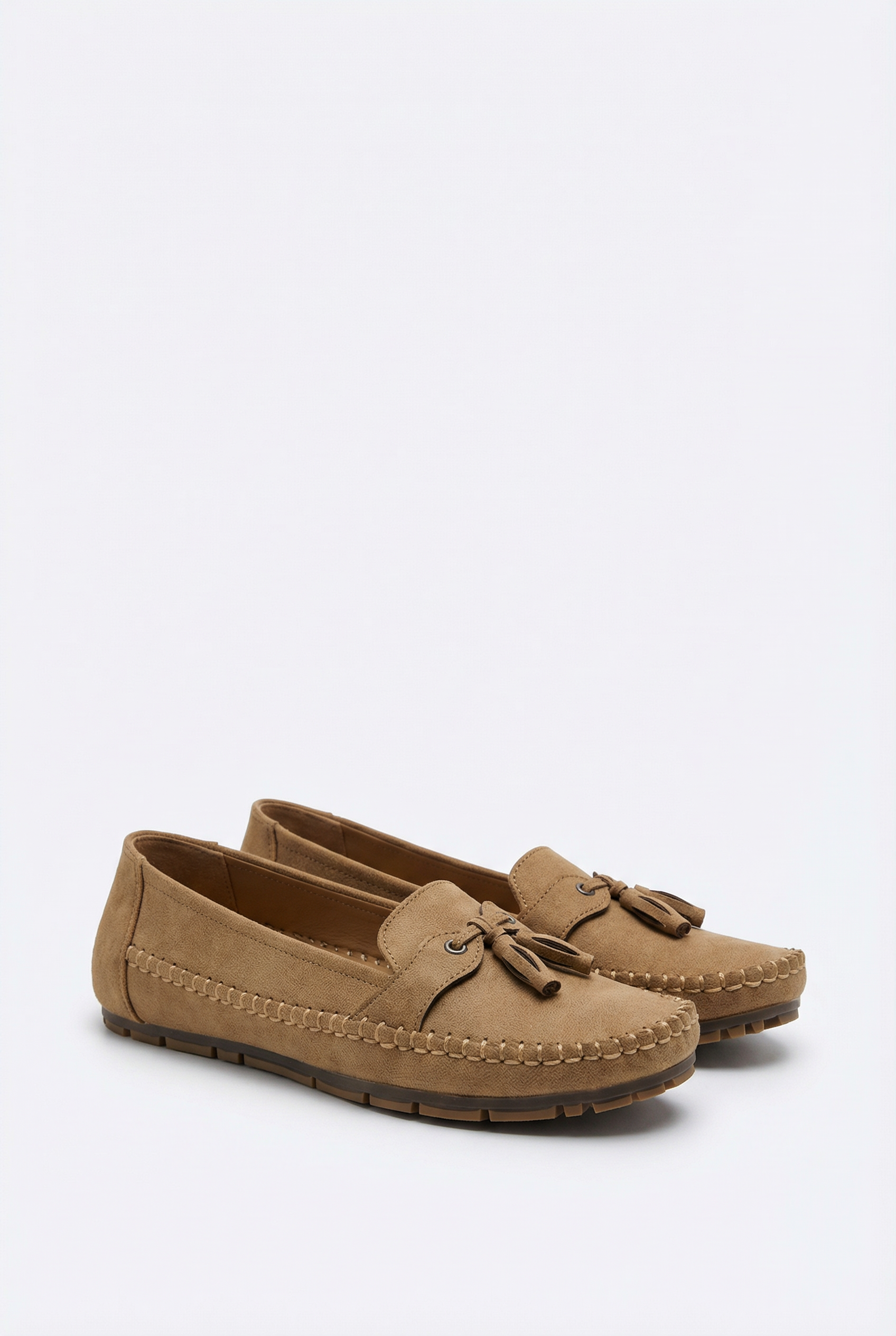 Women's Soft Fabric Loafers with Bow Detail