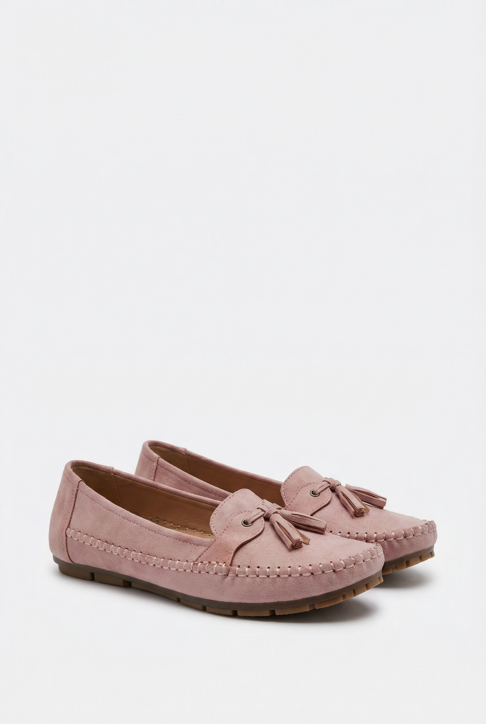 Women's Soft Fabric Loafers with Bow Detail