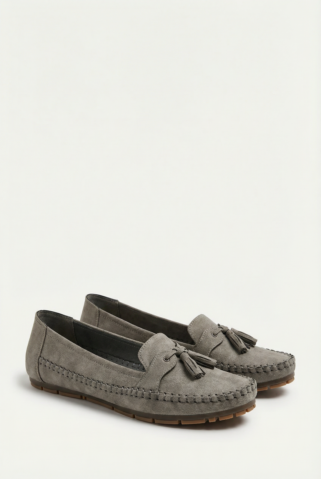 Women's Soft Fabric Loafers with Bow Detail