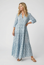 Women's lightweight maxi dress in alternate colour, front view