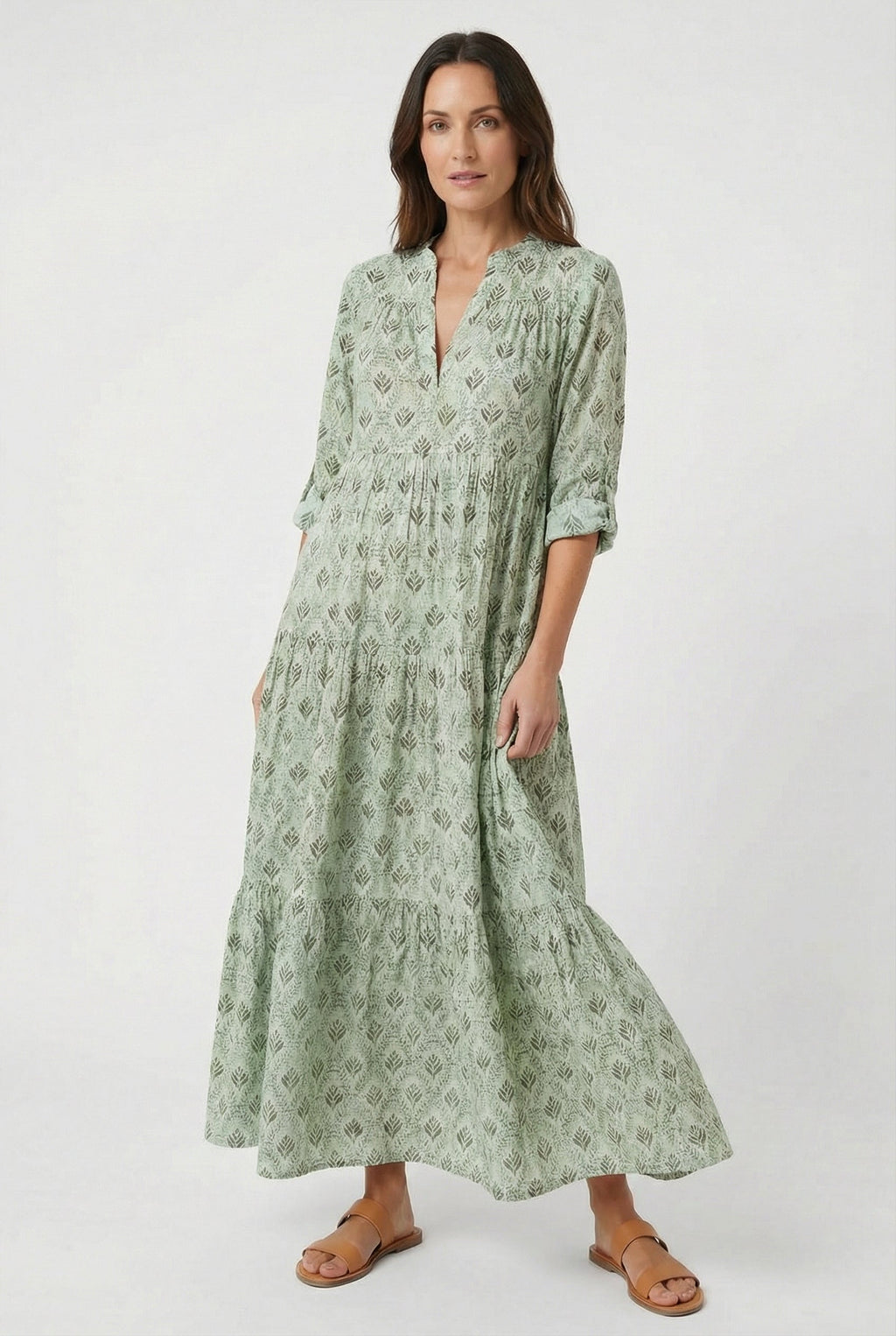Women's relaxed fit maxi dress, third colour front view