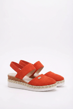 Women's espadrille sandals in alternate colour, front view