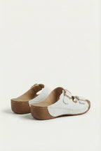 Women's open toe summer sandals, top-down view