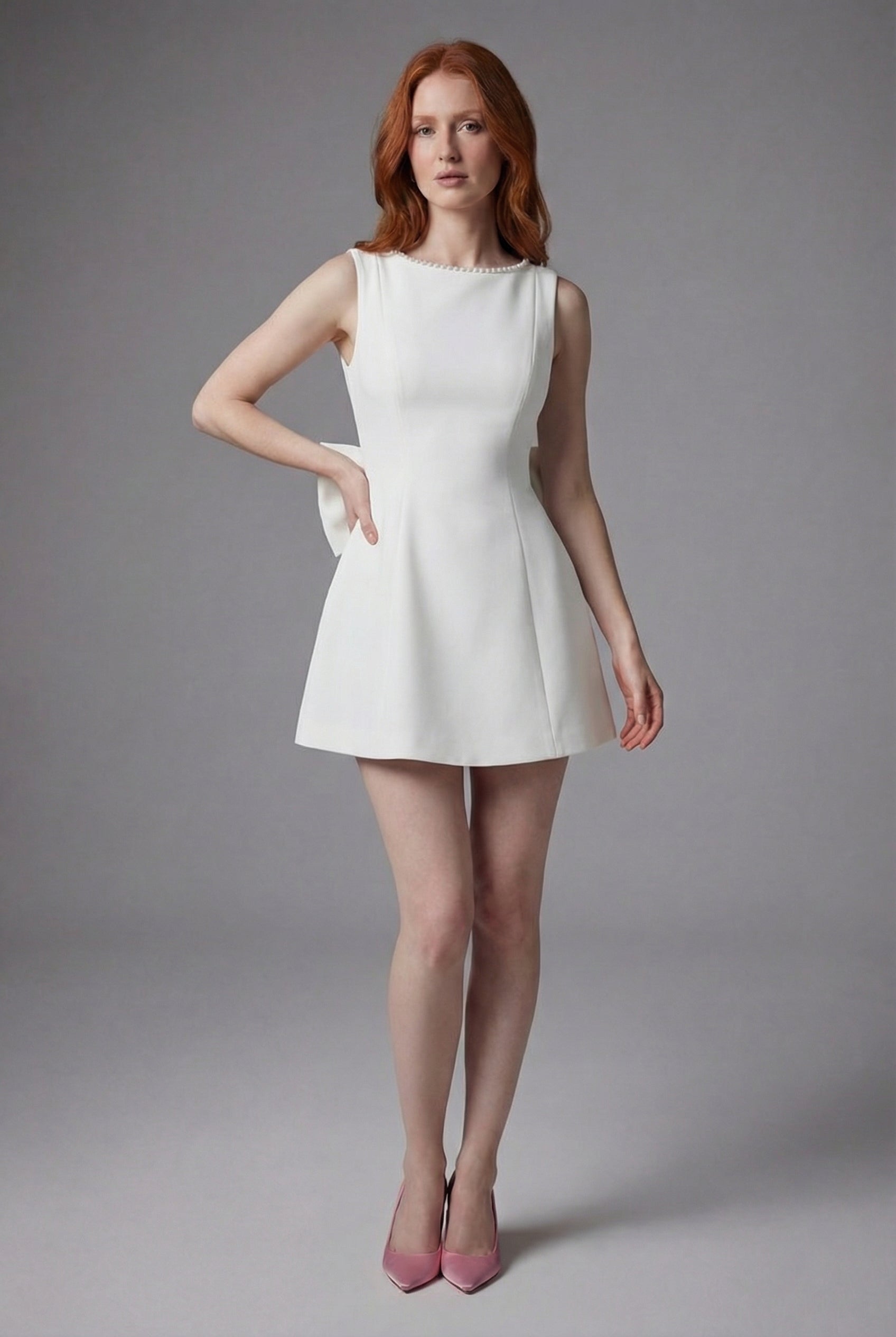 Women’s Wedding Guest Structured Cocktail Mini Dress