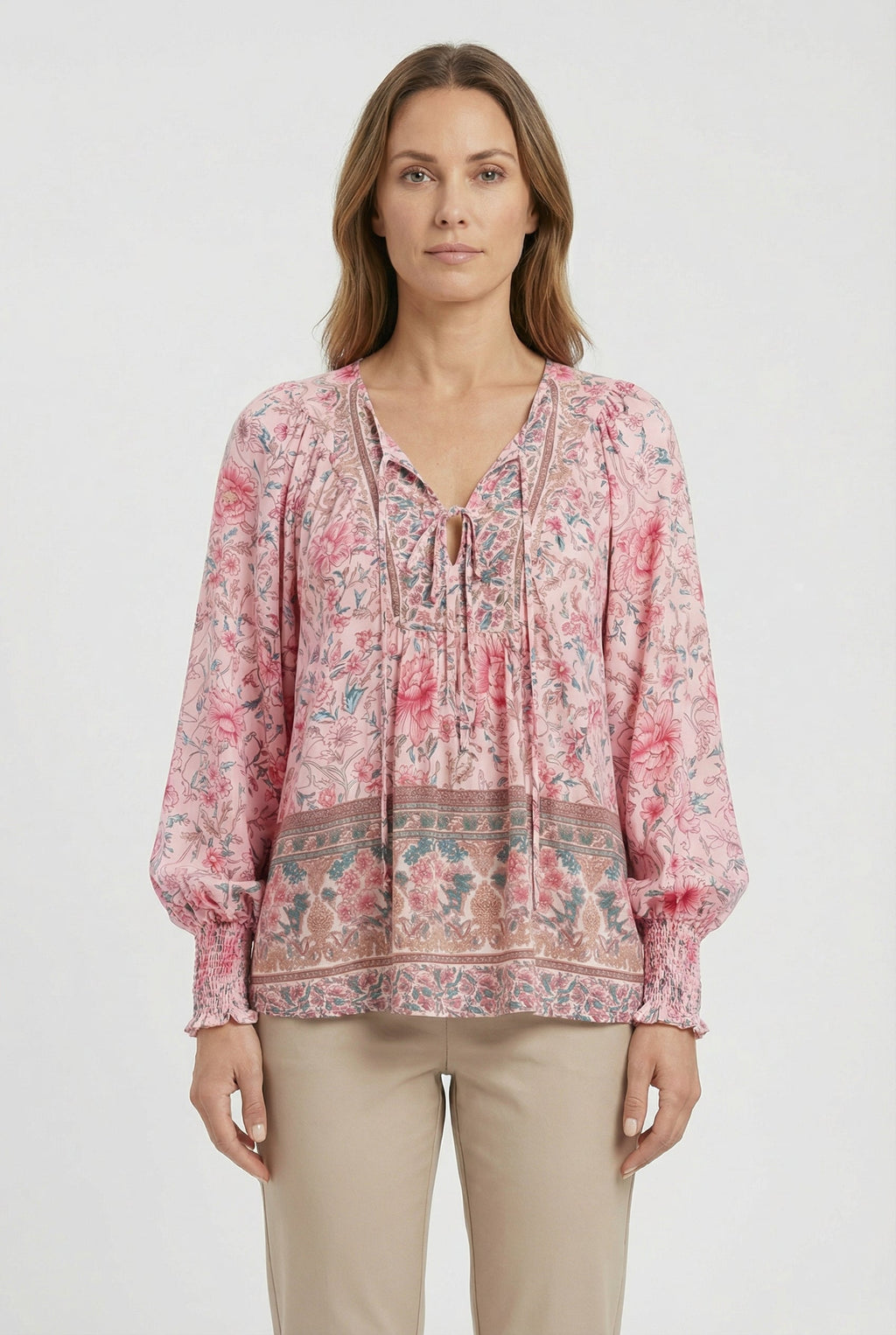 Women's classic silhouette top in relaxed fit, front view