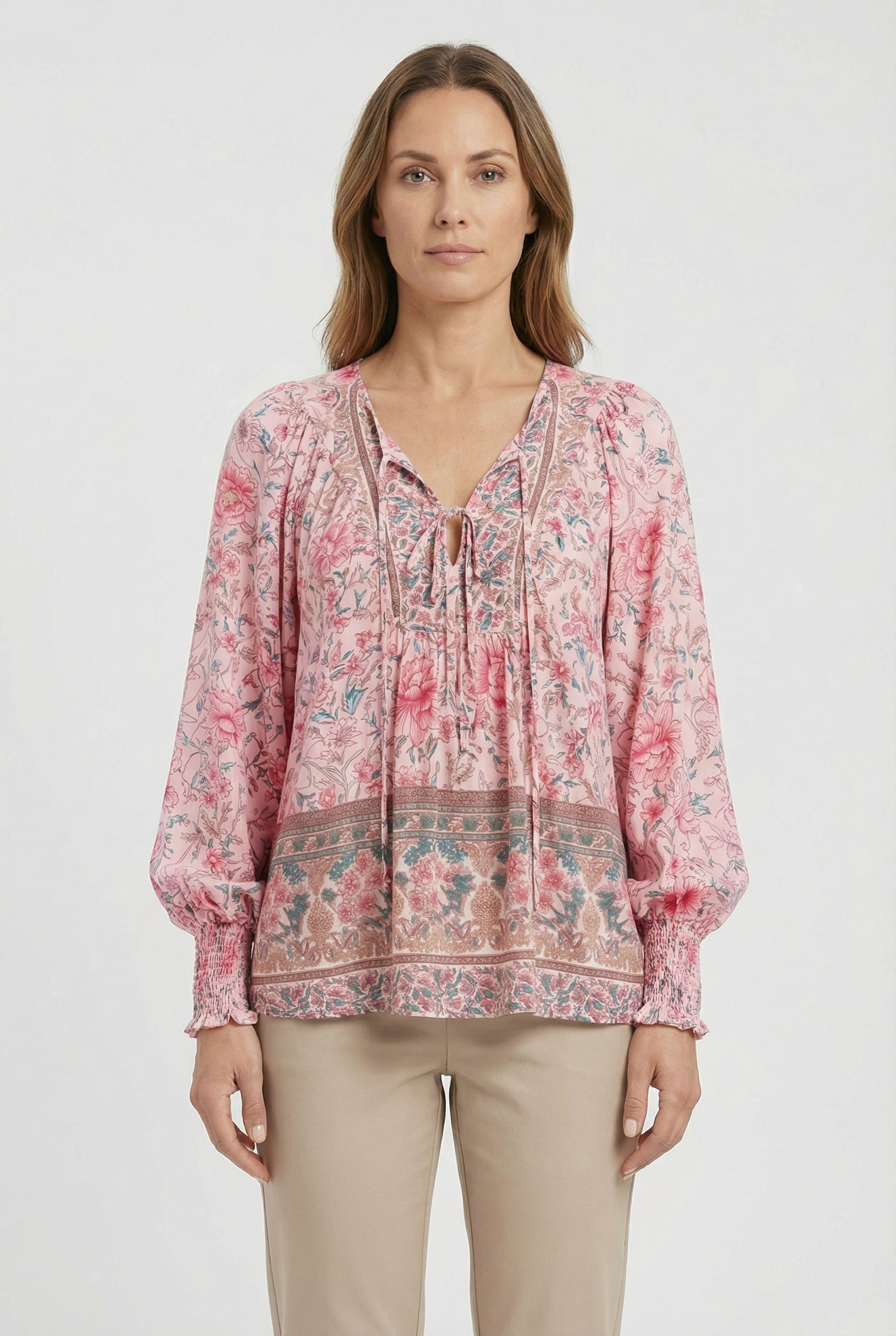 Women's classic silhouette top in relaxed fit, front view