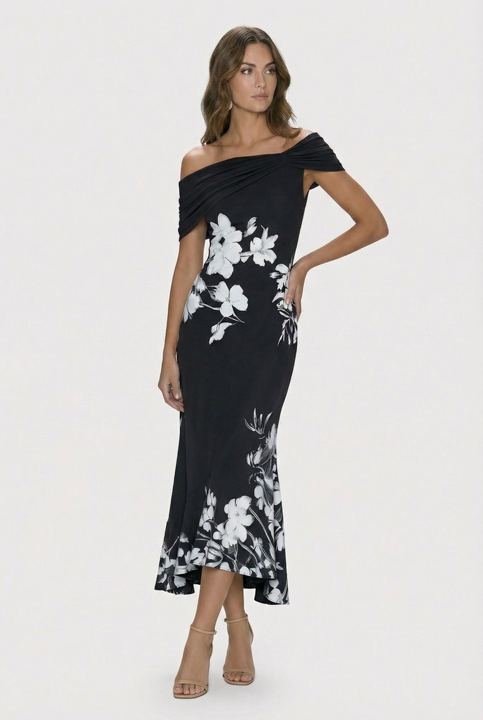 Women's Soft Fabric Midi Dress - Relaxed Fit for Various Occasions