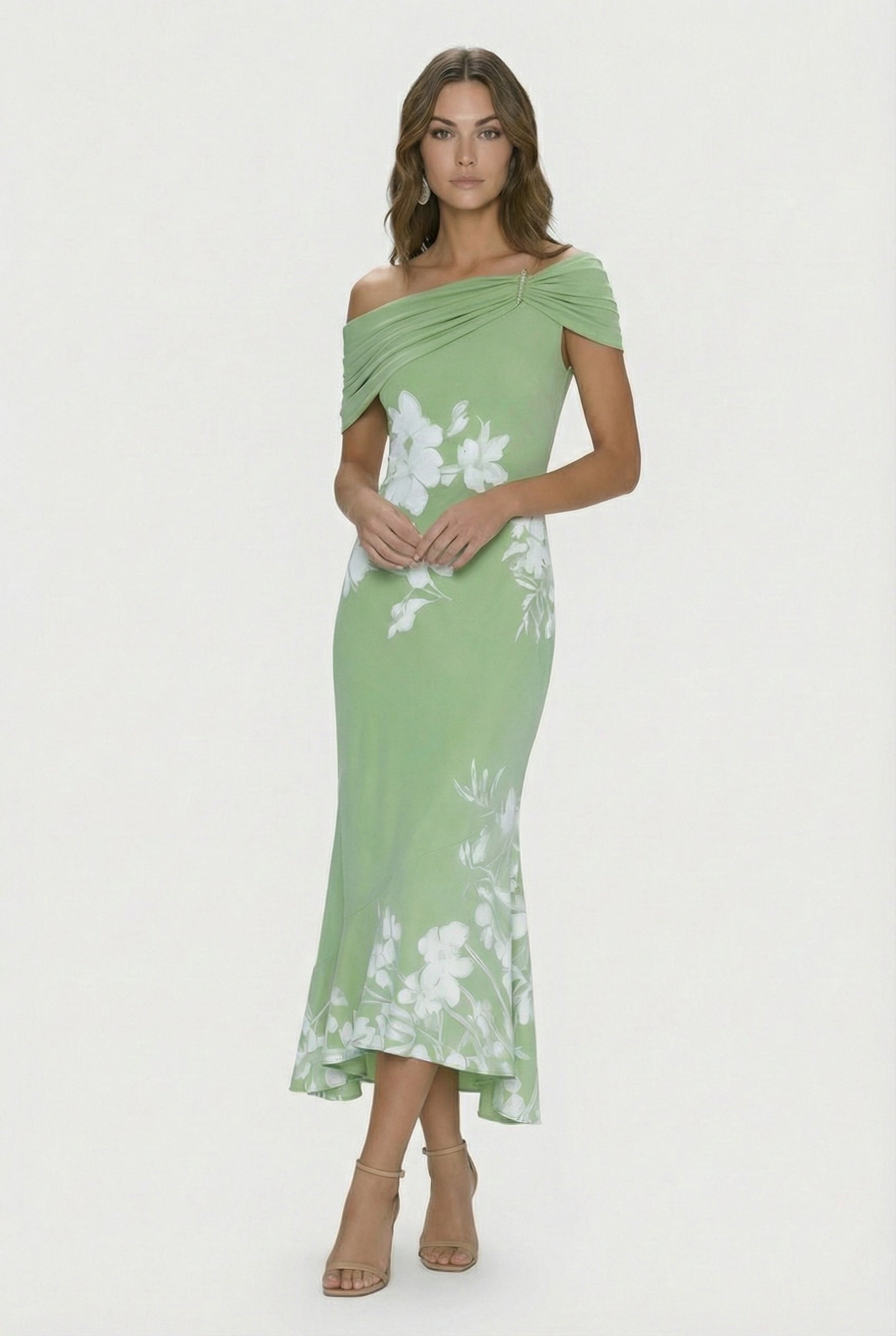 Women's Soft Fabric Midi Dress - Relaxed Fit for Various Occasions